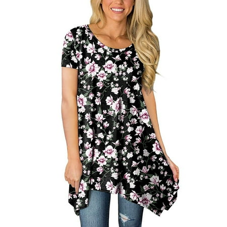 Women’s Summer Floral Printed Fashion Tunic Short Sleeve Crew Neck Pullover Tops Casual Plus Size Blouse
Women’s Summer Floral Printed Fashion Tunic Short Sleeve Crew Neck Pullover Tops Casual Plus Size Blouse