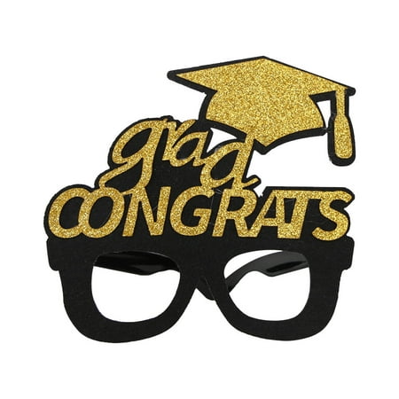 Gaiseeis Graduation Season Cap Shaped Glasses Graduation Eyeglasses Photo Props G