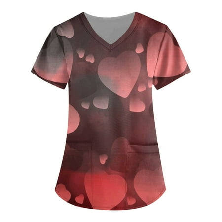 QWERTYU Short Sleeve Scrubs Top for Women Pockets Holiday Uniform Working Casual Nursing Scrubs Valentine s Day V Neck T Shirt Red M
QWERTYU Short Sleeve Scrubs Top for Women Pockets Holiday Uniform Working Casual Nursing Scrubs Valentine s Day V Neck T Shirt Red M
