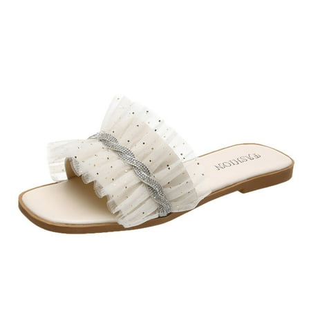 Youmylove Lace Rhinestone Leisure Summer Thick Heel Women Slide Slippers Beach Slippers Leisure Comfort Cozy Daily Walking
Youmylove Lace Rhinestone Leisure Summer Thick Heel Women Slide Slippers Beach Slippers Leisure Comfort Cozy Daily Walking