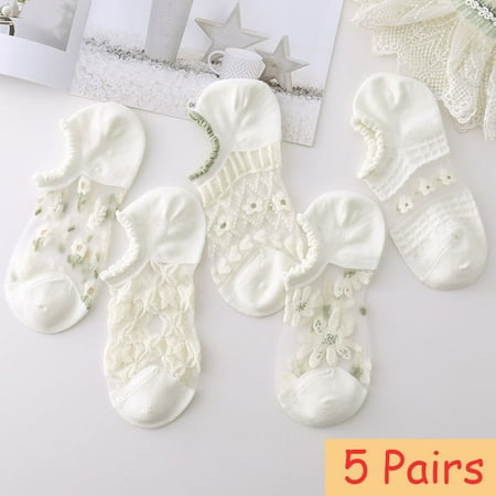 Summer Thin Hollow Crystal Socks Cool Breathable Flowers White Invisible Boat Socks Mesh Ultra-thin Socks EU 35-39
Summer Thin Hollow Crystal Socks Cool Breathable Flowers White Invisible Boat Socks Mesh Ultra-thin Socks EU 35-39