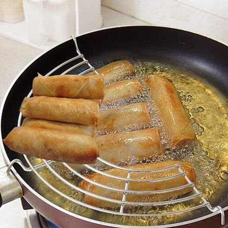 Xi Xi (24/26/28/30cm) Kitchen Cooling Rack Stainless Steel Semi-circular Frying Pan Oil Drain Rack
Xi Xi (24/26/28/30cm) Kitchen Cooling Rack Stainless Steel Semi-circular Frying Pan Oil Drain Rack