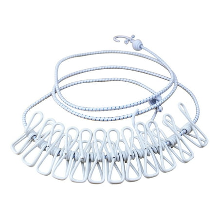 QWANG Portable Clothesline With 12 Clothespins Windproof Travel Clothesline Stretchy Retractable Elastic Laundry Clothes Line
QWANG Portable Clothesline With 12 Clothespins Windproof Travel Clothesline Stretchy Retractable Elastic Laundry Clothes Line