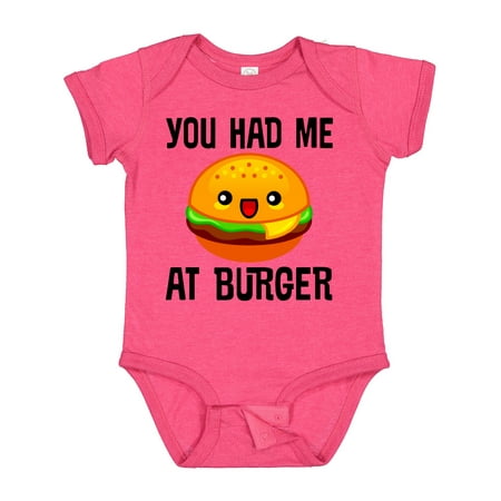 Inktastic You Had Me at Burger Gift Baby Boy or Baby Girl Bodysuit