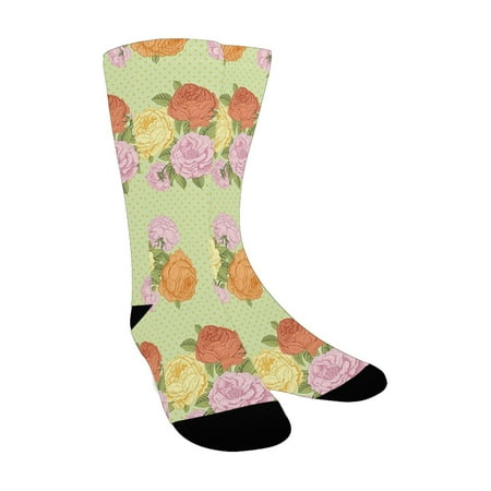 Shabby Chic Flower Bouquets Vintage Roses on Dotted Background Print Art Yellow Light Pink Pale Gree Custom Socks for Women
Shabby Chic Flower Bouquets Vintage Roses on Dotted Background Print Art Yellow Light Pink Pale Gree Custom Socks for Women