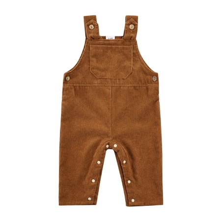Sunisery Infant Baby Girls Corduroy Suspender Pants Overalls Sleeveless Romper Jumpsuit with Pocket Bib Brown 9-12 Months
Sunisery Infant Baby Girls Corduroy Suspender Pants Overalls Sleeveless Romper Jumpsuit with Pocket Bib Brown 9-12 Months