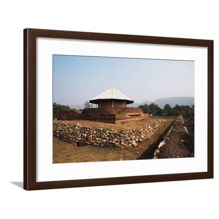 Maniar Math Temple, Rajgir, Bihar, India Framed Print Wall Art