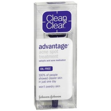 CLEAN & CLEAR ADVANTAGE Acne Spot Treatment Oil-Free 0.75 oz (Pack of 2)