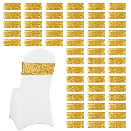 JIFF 60 PCS Gold Glitter Sequin Chair Sashes Chair Bands Stretch Spandex Sparkle Chair Cover One-Sided Chair Bands Decor for Wedding Party Banquet Home Chair Decorations
JIFF 60 PCS Gold Glitter Sequin Chair Sashes Chair Bands Stretch Spandex Sparkle Chair Cover One-Sided Chair Bands Decor for Wedding Party Banquet Home Chair Decorations