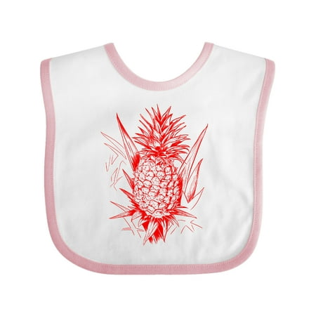 Inktastic Unpicked Pineapple in Red Gift Baby Boy or Baby Girl Bib