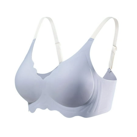 gvdentm Women s 18 Hour Silky Soft Smoothing Wireless Bra Bras Blue S