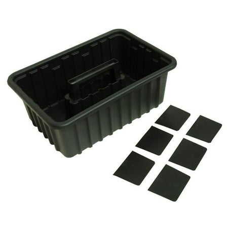 Homak HA01016116 Plastic Tray with 6 Dividers - Black