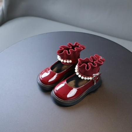 EGNMCR Girls Toddler Shoes Baby Girls Flat Mary Jane Shoes Girls Knitted Elastic Mouth Fashion Pearl Non-slip Small Leather Shoes Princess Shoes Christmas Halloween - Baby Days savings event
EGNMCR Girls Toddler Shoes Baby Girls Flat Mary Jane Shoes Girls Knitted Elastic Mouth Fashion Pearl Non-slip Small Leather Shoes Princess Shoes Christmas Halloween - Baby Days savings event