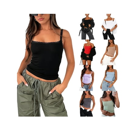 Women s Summer Sleeveless Backless Low Cut Lace Trim Camisole
Women s Summer Sleeveless Backless Low Cut Lace Trim Camisole