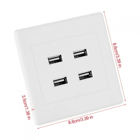 Octpeak USB Wall Power Socket 4 USB Ports DC 5V Home Office Electric Wall Mounted Power Socket Charger Outlet(110~250V) USB Wall Mounted Socket
Octpeak USB Wall Power Socket 4 USB Ports DC 5V Home Office Electric Wall Mounted Power Socket Charger Outlet(110~250V) USB Wall Mounted Socket