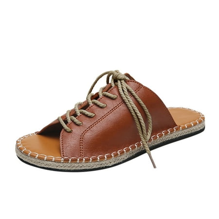 Noarlalf sandals for women dressy summer Sandals Breathable Weave Straw Shoes Round Summer Slippers Flat Toe LaceUp Women s Women s Sandals womens sandals
Noarlalf sandals for women dressy summer Sandals Breathable Weave Straw Shoes Round Summer Slippers Flat Toe LaceUp Women s Women s Sandals womens sandals