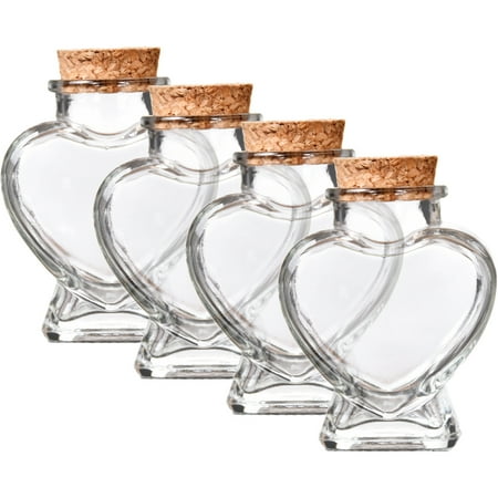 NUOLUX 4pcs Glass Wish Bottles Sand Keepsake Heart Type Glass Favor Jars With Cork Lids
NUOLUX 4pcs Glass Wish Bottles Sand Keepsake Heart Type Glass Favor Jars With Cork Lids