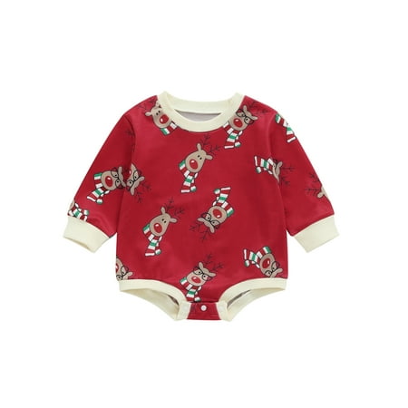 Meihuida Baby Christmas Romper Cute Deer Print Long Sleeve Round Neck One-Piece Bodysuit
Meihuida Baby Christmas Romper Cute Deer Print Long Sleeve Round Neck One-Piece Bodysuit