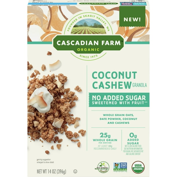 Cascadian Farm Organic Granola, Coconut Cashew 14oz