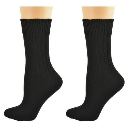 

Sierra Socks Women s Acrylic Cable Crew Colorful 2 Pair Pack 2291 (Fits Shoe Size 4-10 Socks Size 9-11 Black)