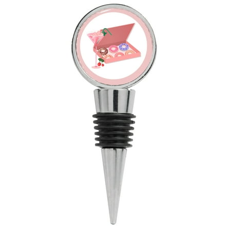 Illustration of a Martini Drink with Delicious Looking Donuts Wine Stopper