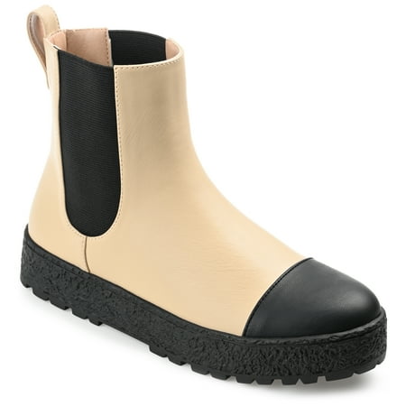 Journee Collection Womens Jenie Round Toe Flat Chelsea Booties