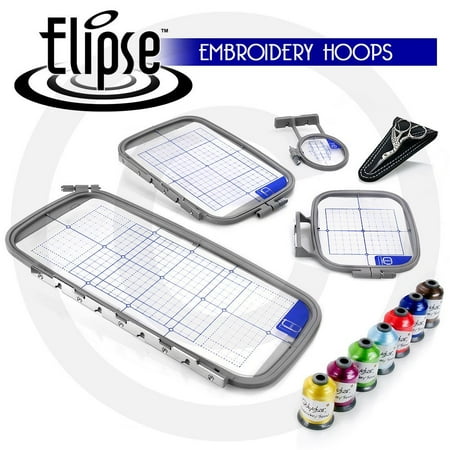 Elipse 4-Hoop Embroidery Package w/ Embroidery Thread and Scissors for Brother Embroidery Machines Elipse 4-Hoop Embroidery Package w/ Embroidery Thread and Scissors for Brother Embroidery Machines