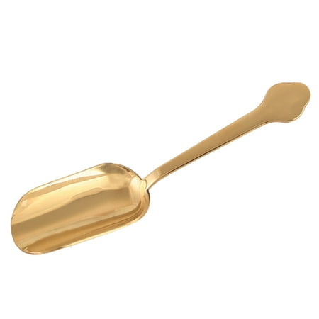 Meizhencang Tea Spoon Heat-resistant Anti-rust Copper Non-stick Shiny Tea Coffee Scoop Dinnerware Supplies