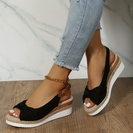 Bowknot Wedge Espadrilles Sandals Lightweight Peep Toe Ankle Buckle Strap Slingback Shoes Platform Summer Sandals
Bowknot Wedge Espadrilles Sandals Lightweight Peep Toe Ankle Buckle Strap Slingback Shoes Platform Summer Sandals