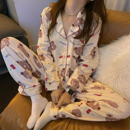 CoCopeaunt Women Pajama Sets Long Sleeve Button Top Elastic Waist Pants Loose Lounge Homewear Cute Autumn Ruffles Pajamas 2pcs
CoCopeaunt Women Pajama Sets Long Sleeve Button Top Elastic Waist Pants Loose Lounge Homewear Cute Autumn Ruffles Pajamas 2pcs