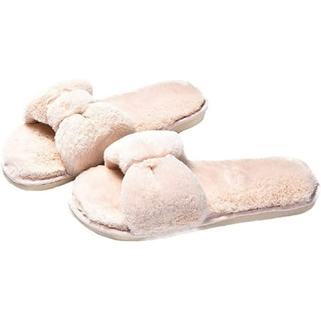 CoCopeaunt Winter Bowknot Soft Fur Slippers Lightweight Ladies Plush Home Slippers Open-toe Non-slip Indoor and Outdoor Slippers 6 colors
CoCopeaunt Winter Bowknot Soft Fur Slippers Lightweight Ladies Plush Home Slippers Open-toe Non-slip Indoor and Outdoor Slippers 6 colors