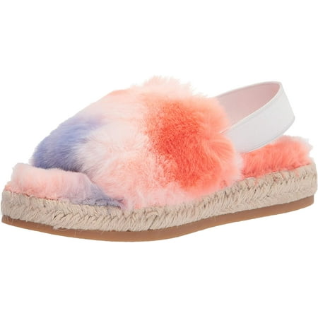 Dolce Vita Womens Keya Slipper 11 Orange Multi Faux Fur