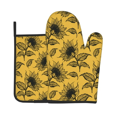 Tebeau Autumn Sunflower Print Oven Mitts and Pan Racks 2-Piece Set Kitchen Oven Mitts and Pan Racks Heat Resistant 500 °F for Baking and Cooking
Tebeau Autumn Sunflower Print Oven Mitts and Pan Racks 2-Piece Set Kitchen Oven Mitts and Pan Racks Heat Resistant 500 °F for Baking and Cooking