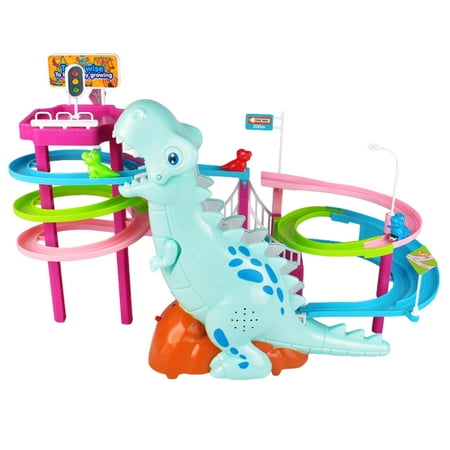 Famure Assembling Slide|Dinosaur Track Park Climbing Stairs Educational Toy