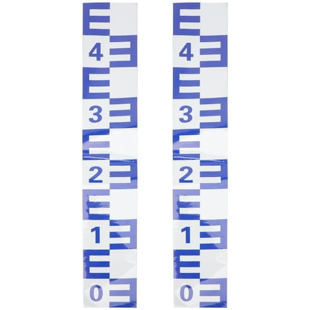 2pcs Water Gauges Stickers Metal Water-level Scales Self-adhesive Water Level Gauges Decals