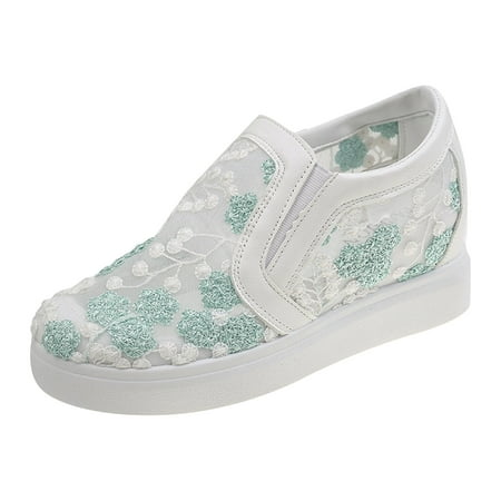 CHOII Clearance Inner Raised Small White Shoes With One Foot Hollowed Out Embroidered Breathable Women s Shoes Mesh Shoes Comfortable Lazy Single Shoes for Ladies Girls Green/7.5
CHOII Clearance Inner Raised Small White Shoes With One Foot Hollowed Out Embroidered Breathable Women s Shoes Mesh Shoes Comfortable Lazy Single Shoes for Ladies Girls Green/7.5