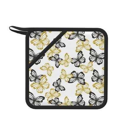 Matuu Golden Glitter Butterflies for Square Silicone Anti-hot Pad for Kitchen Potholders Hot Dishers Spoon Holder
Matuu Golden Glitter Butterflies for Square Silicone Anti-hot Pad for Kitchen Potholders Hot Dishers Spoon Holder