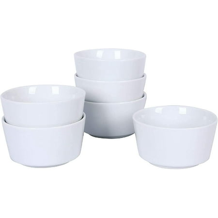 Set of 6 Porcelain Stackable 12-Ounce Bowls | Oven Safe Serving Bowls