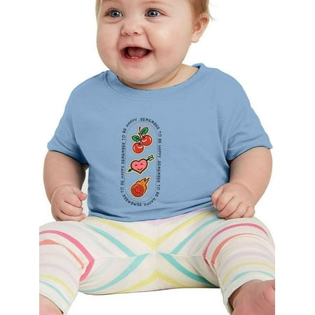 Remember To Be Happy Quote T-Shirt Infant -Image by Shutterstock 12 Months