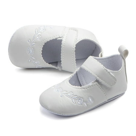 Leutsin Newborn Baby Fashion Girls Stitchwork Anti-slip Single Shoes