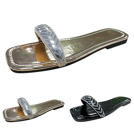 Cathalem Womens Slipper Fashion Summer Women Slippers Flat Bottom Lightweight Square Toe Open Toe Slip On Womens Slippers Size 10 Gold 6.5
Cathalem Womens Slipper Fashion Summer Women Slippers Flat Bottom Lightweight Square Toe Open Toe Slip On Womens Slippers Size 10 Gold 6.5