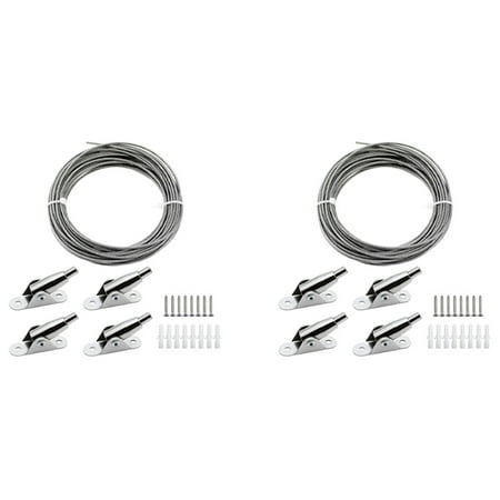 2pcs 10M Stainless Steel Wire Rope Coated 2 mm Steel Rope Adjustable Curtain Rope Hanging Rope with Mounting
2pcs 10M Stainless Steel Wire Rope Coated 2 mm Steel Rope Adjustable Curtain Rope Hanging Rope with Mounting