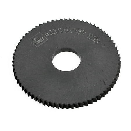 HSS 72 Teeth 60mm x 3mm x 16mm Slitting Saw Black