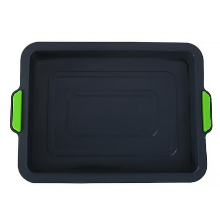 Jooan s Kitchen Silicone Square Cake Baking Pan Non-Stick Baking Tray with Thickened Handle High-heat Resistant Bakeware Dark Gray
Jooan s Kitchen Silicone Square Cake Baking Pan Non-Stick Baking Tray with Thickened Handle High-heat Resistant Bakeware Dark Gray