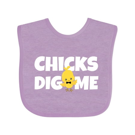 Inktastic Chicks Dig Me with Bow Tie Gift Baby Boy Bib