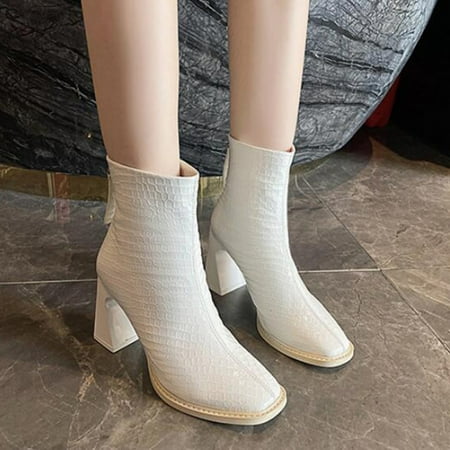 ZMHEGW Boots For Women Ankle Autumn And Winter Simple Solid Color Square Toe Square Heel Back Zipper Boots Shoes
ZMHEGW Boots For Women Ankle Autumn And Winter Simple Solid Color Square Toe Square Heel Back Zipper Boots Shoes