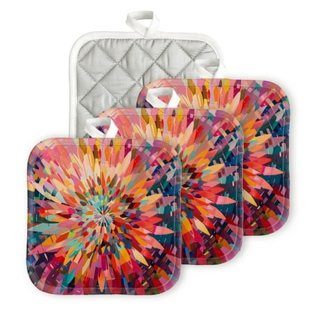 BaHomeck Pot Holders 4pcs dacron Made Square heat-resisting mat Machine Washable for Kitchen Oven Hot Pads 6.7inch*6.7inch Vibrant And Colorful Abstract Painting Of Explosion
BaHomeck Pot Holders 4pcs dacron Made Square heat-resisting mat Machine Washable for Kitchen Oven Hot Pads 6.7inch*6.7inch Vibrant And Colorful Abstract Painting Of Explosion