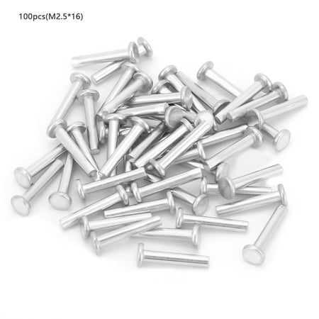100pcs M2.5*12/14/16mm Flat Head Aluminum Rivets Countersunk Solid Rivets (M2.5*16)
100pcs M2.5*12/14/16mm Flat Head Aluminum Rivets Countersunk Solid Rivets (M2.5*16)