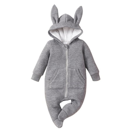 Capreze With Pockets Hooded Jumpsuit One Piece Fleece Romper Baby Casual Long Sleeve Onesies Party Spliced Winter Outwear Outfits Grey 3-6M
Capreze With Pockets Hooded Jumpsuit One Piece Fleece Romper Baby Casual Long Sleeve Onesies Party Spliced Winter Outwear Outfits Grey 3-6M