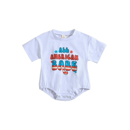 Wassery Baby Boys Girls Jumpsuits 4th of July Summer Clothes Letters Print Short Sleeve Romper Crew Neck Bodysuits Independence Day Outfits for Newborn Infant
Wassery Baby Boys Girls Jumpsuits 4th of July Summer Clothes Letters Print Short Sleeve Romper Crew Neck Bodysuits Independence Day Outfits for Newborn Infant